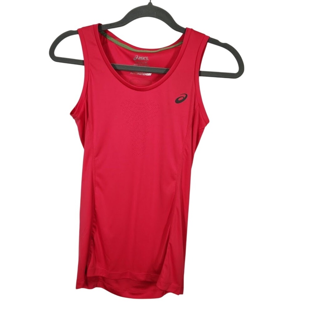 ASICS Active MotionDry Womens Red Sleeveless Running Tank Top -‎ XS